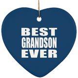Best Grandson Ever - Heart Ornament