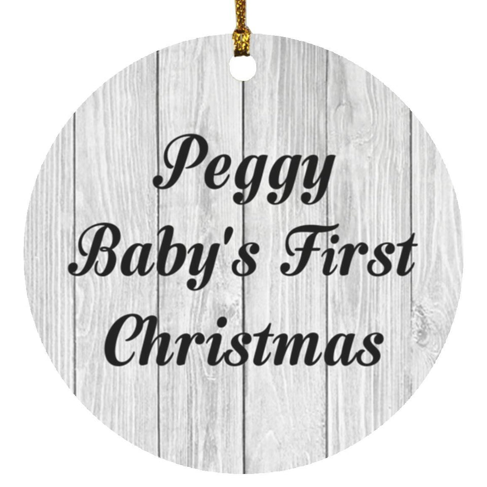 Peggy Baby's First Christmas - Circle Ornament F