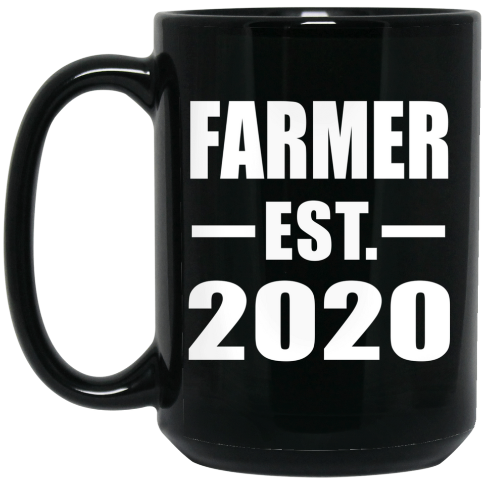 Farmer Established EST. 2020 - 15oz Coffee Mug Black