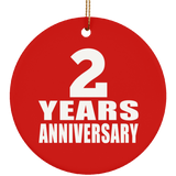 2nd Anniversary 2 Years Anniversary - Circle Ornament