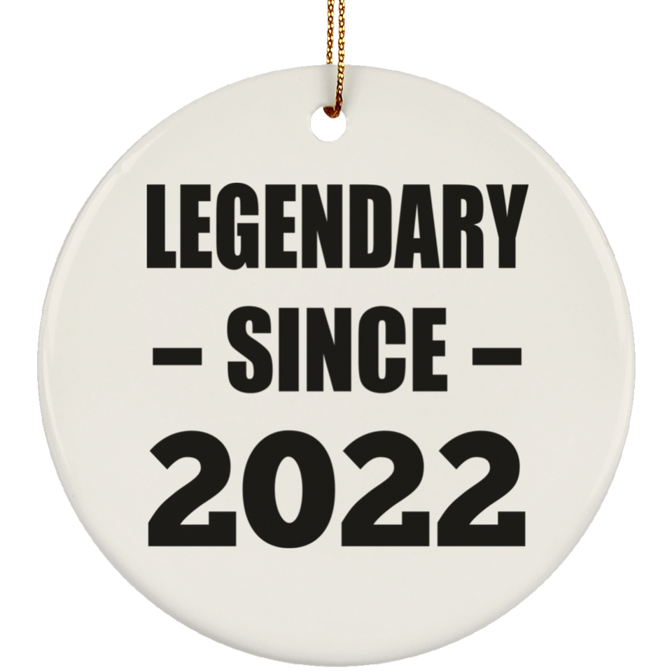 2nd Birthday Legendary Since 2022 - Circle Ornament