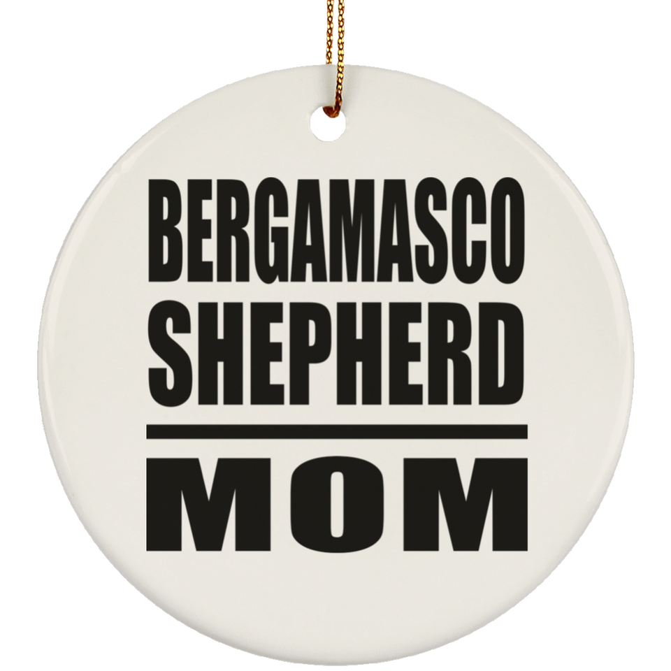Bergamasco Shepherd Mom - Circle Ornament