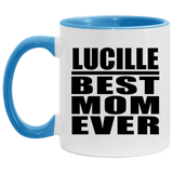 Lucille Best Mom Ever - 11oz Accent Mug Blue