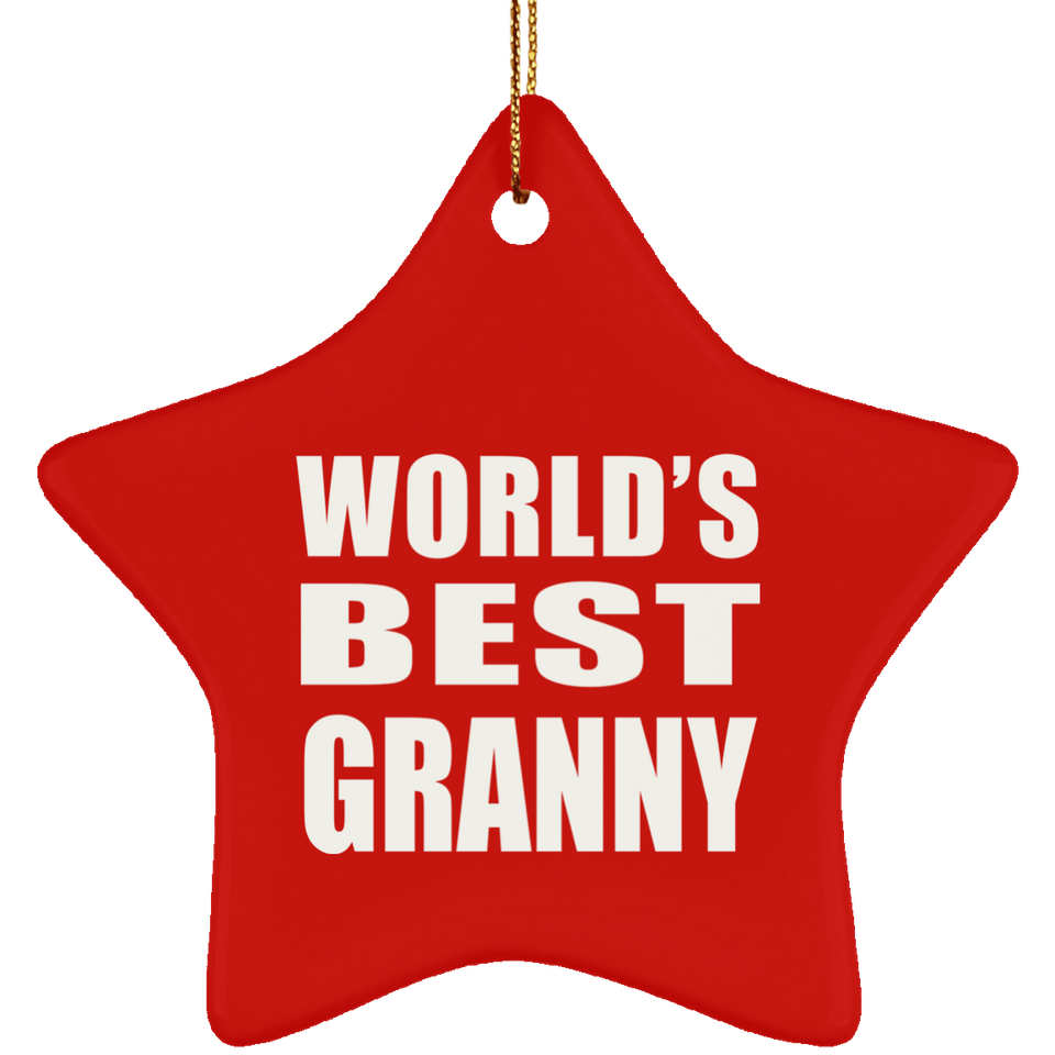 World's Best Granny - Star Ornament