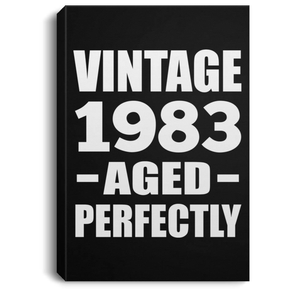 41st Birthday Vintage 1983 Aged Perfectly - Canvas Portrait