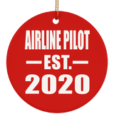 Airline Pilot Established EST. 2020 - Circle Ornament