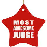 Most Awesome Judge - Star Ornament