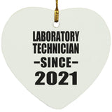 Laboratory Technician Since 2021 - Heart Ornament