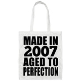 17th Birthday Made In 2007 Aged to Perfection - Tote Bag White