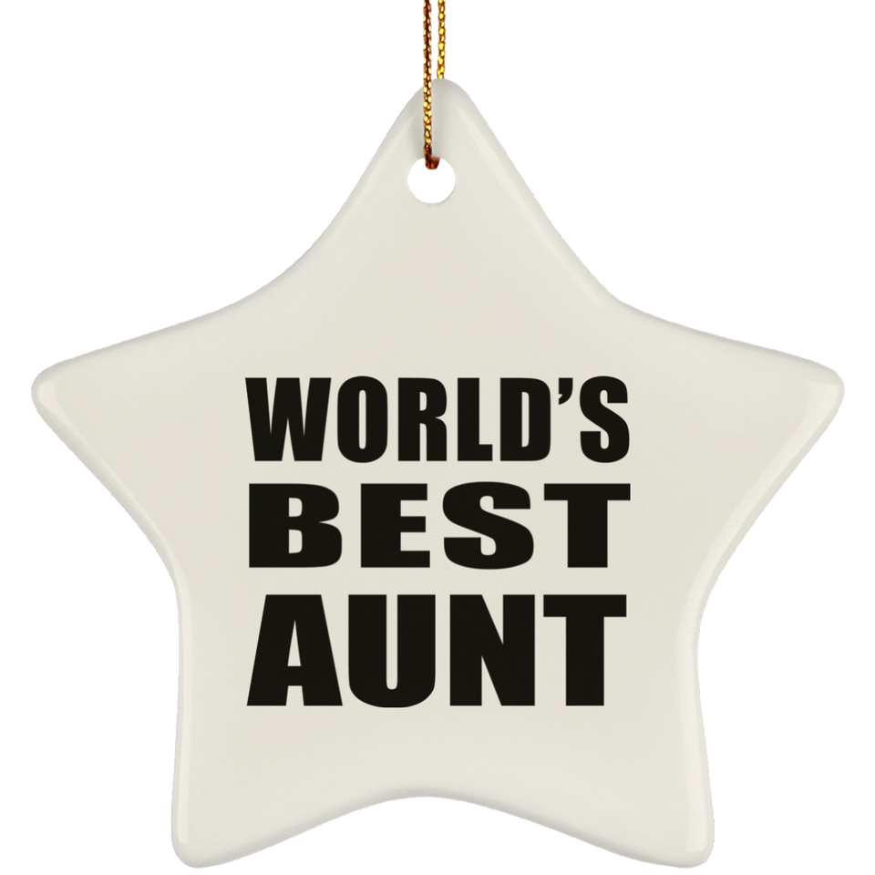 World's Best Aunt - Star Ornament