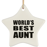 World's Best Aunt - Star Ornament