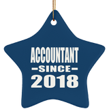 Accountant Since 2018 - Star Ornament