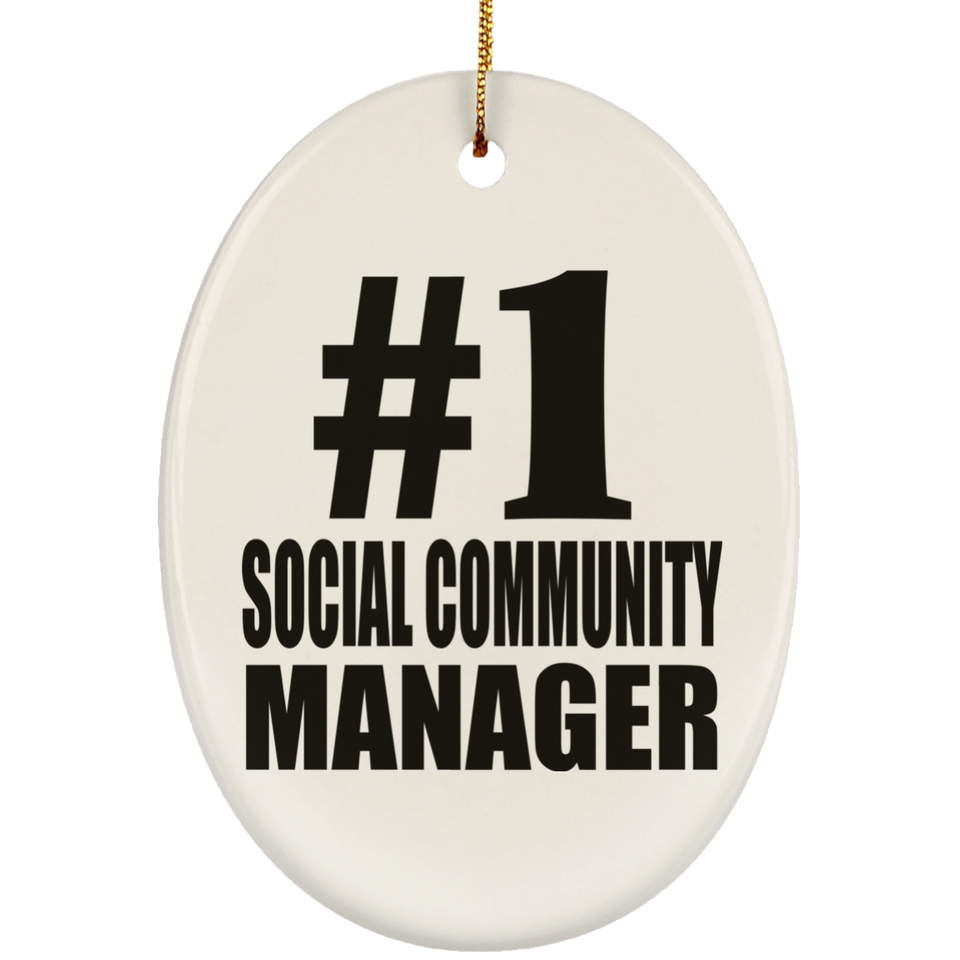 Number One #1 Social Community Manager - Oval Ornament