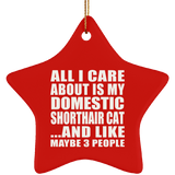 All I Care About Is My Domestic Shorthair Cat - Star Ornament