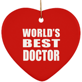 World's Best Doctor - Heart Ornament