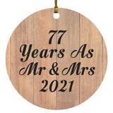 77 Years As Mr & Mrs 2021 - Circle Ornament C
