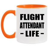 Flight Attendant Life - 11oz Accent Mug Orange