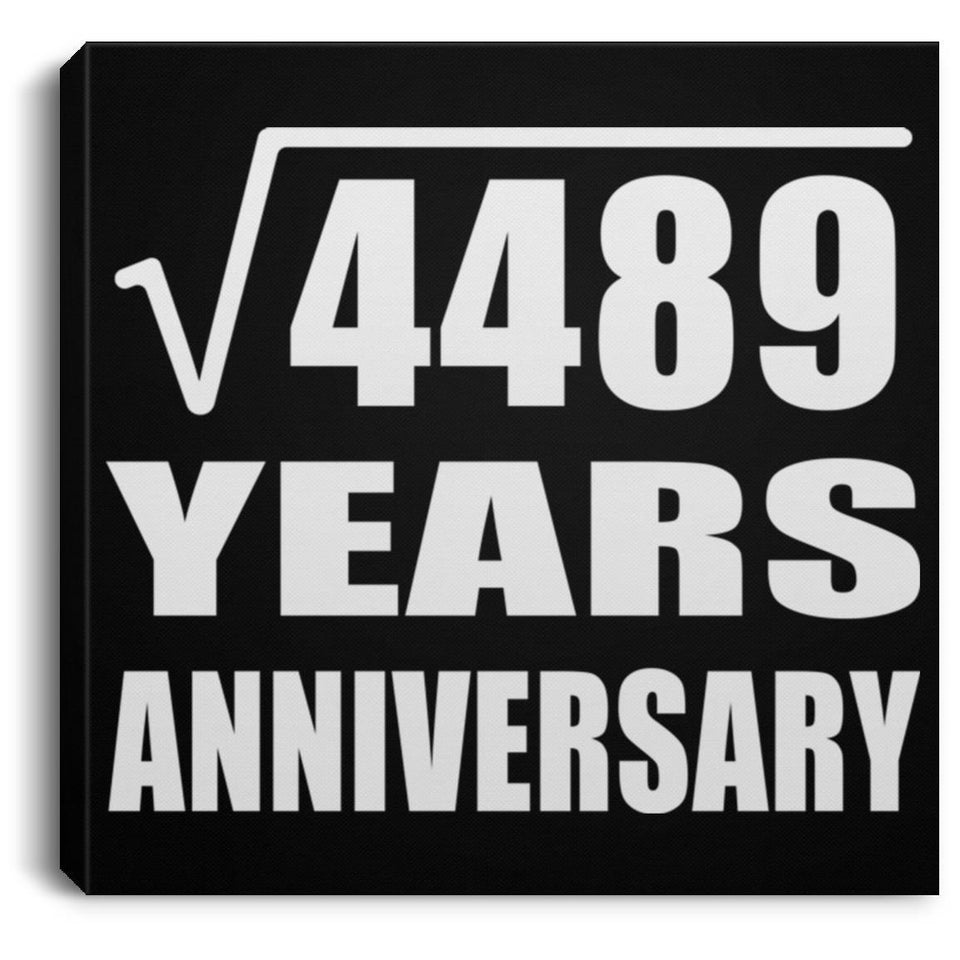 67th Anniversary Square Root of 4489 Years Anniversary - Canvas Square