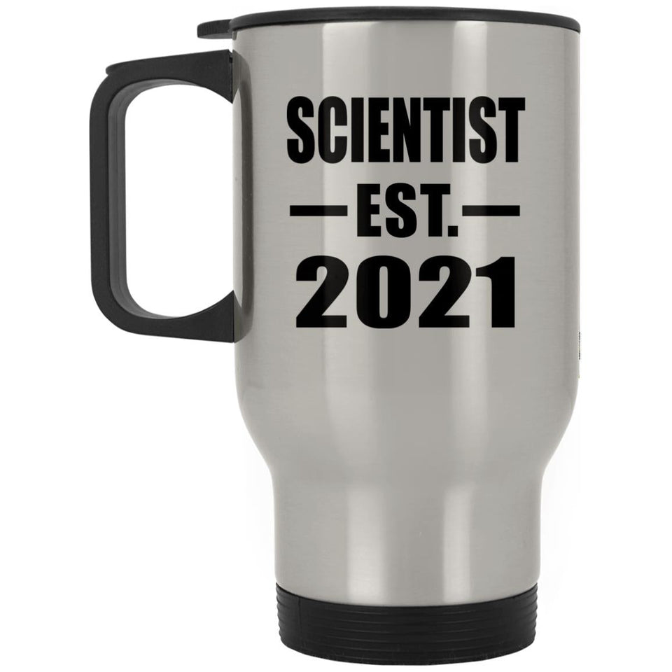 Scientist Established EST. 2021 - Silver Travel Mug