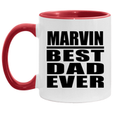 Marvin Best Dad Ever - 11oz Accent Mug Red