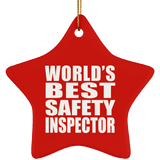 World's Best Safety Inspector - Star Ornament
