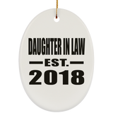 Daughter In Law Established EST. 2018 - Oval Ornament