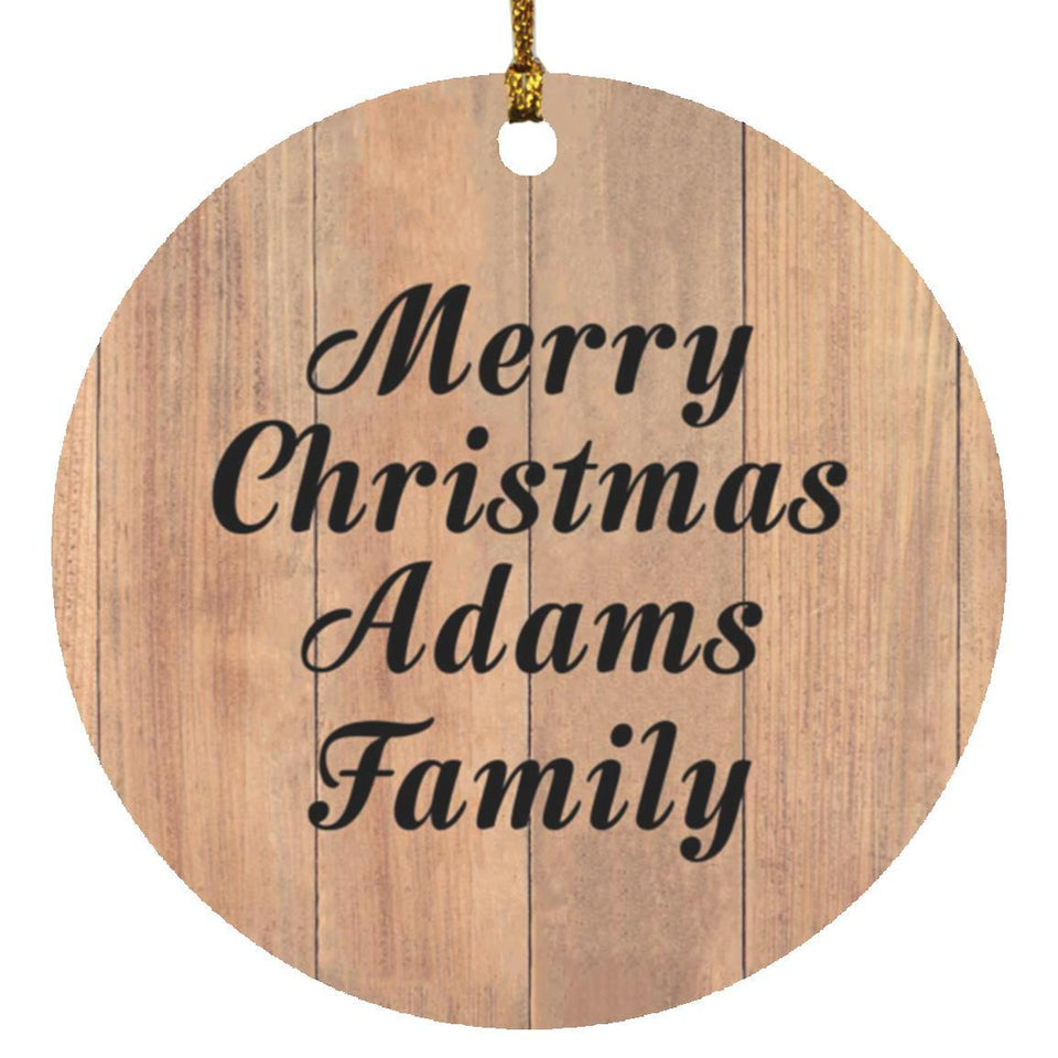 Merry Christmas Adams Family - Circle Ornament C