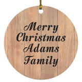 Merry Christmas Adams Family - Circle Ornament C