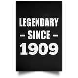 115th Birthday Legendary Since 1909 - Poster Portrait