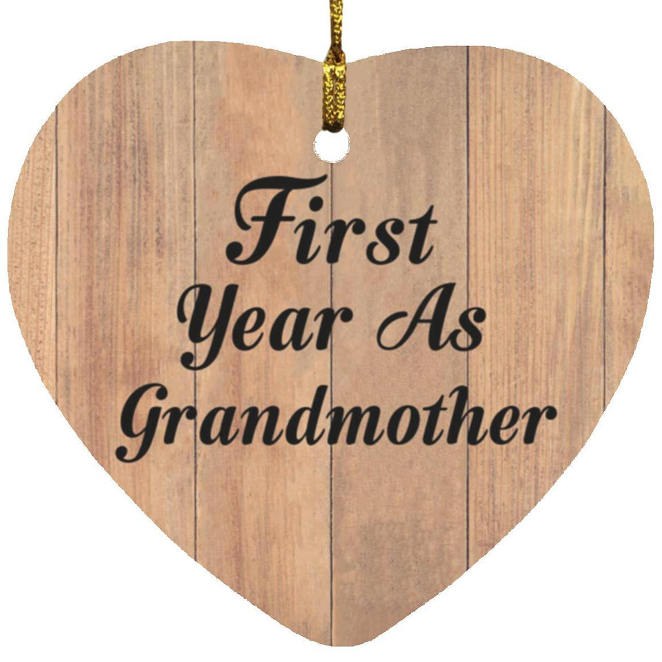 First Year As Grandmother - Heart Ornament C