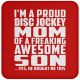 Proud Disc Jockey Mom Of Awesome Son - Drink Coaster