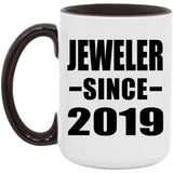 Jeweler Since 2019 - 15oz Accent Mug Black