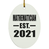 Mathematician Established EST. 2021 - Oval Ornament
