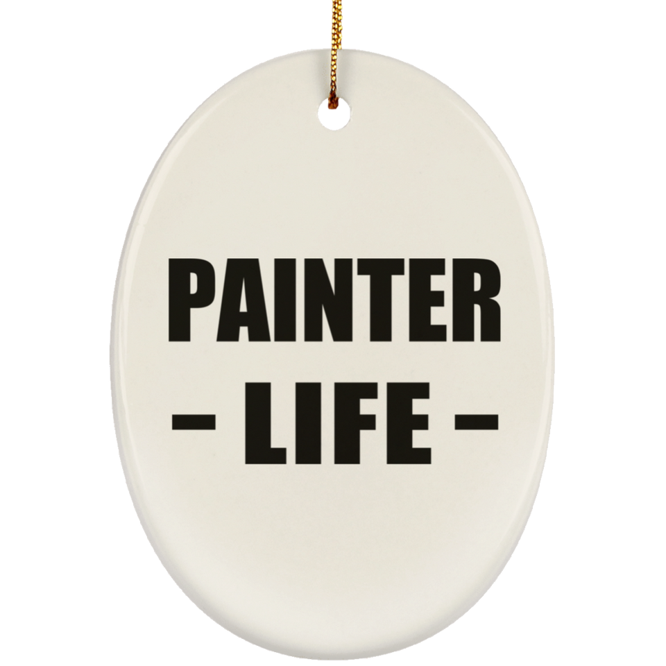 Painter Life - Oval Ornament