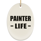 Painter Life - Oval Ornament