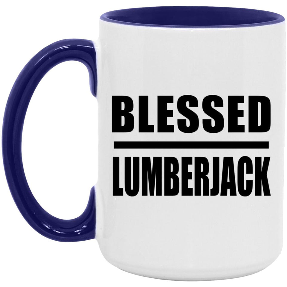 Blessed Lumberjack - 15oz Accent Mug Purple