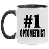 Number One #1 Optometrist - 11oz Accent Mug Black