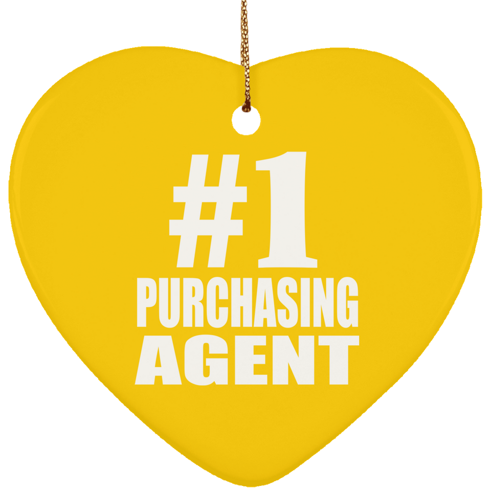 Number One #1 Purchasing Agent - Heart Ornament