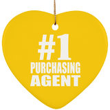 Number One #1 Purchasing Agent - Heart Ornament