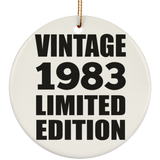 41st Birthday Vintage 1983 Limited Edition - Circle Ornament