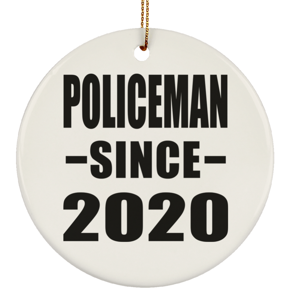 Policeman Since 2020 - Circle Ornament
