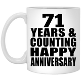 Happy 71st Anniversary 71 Years & Counting - 11 Oz Coffee Mug