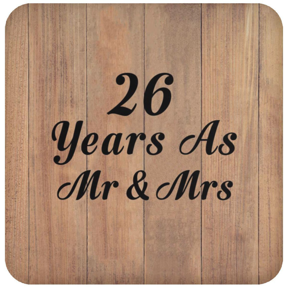 26 Years As Mr & Mrs - Drink Coaster C