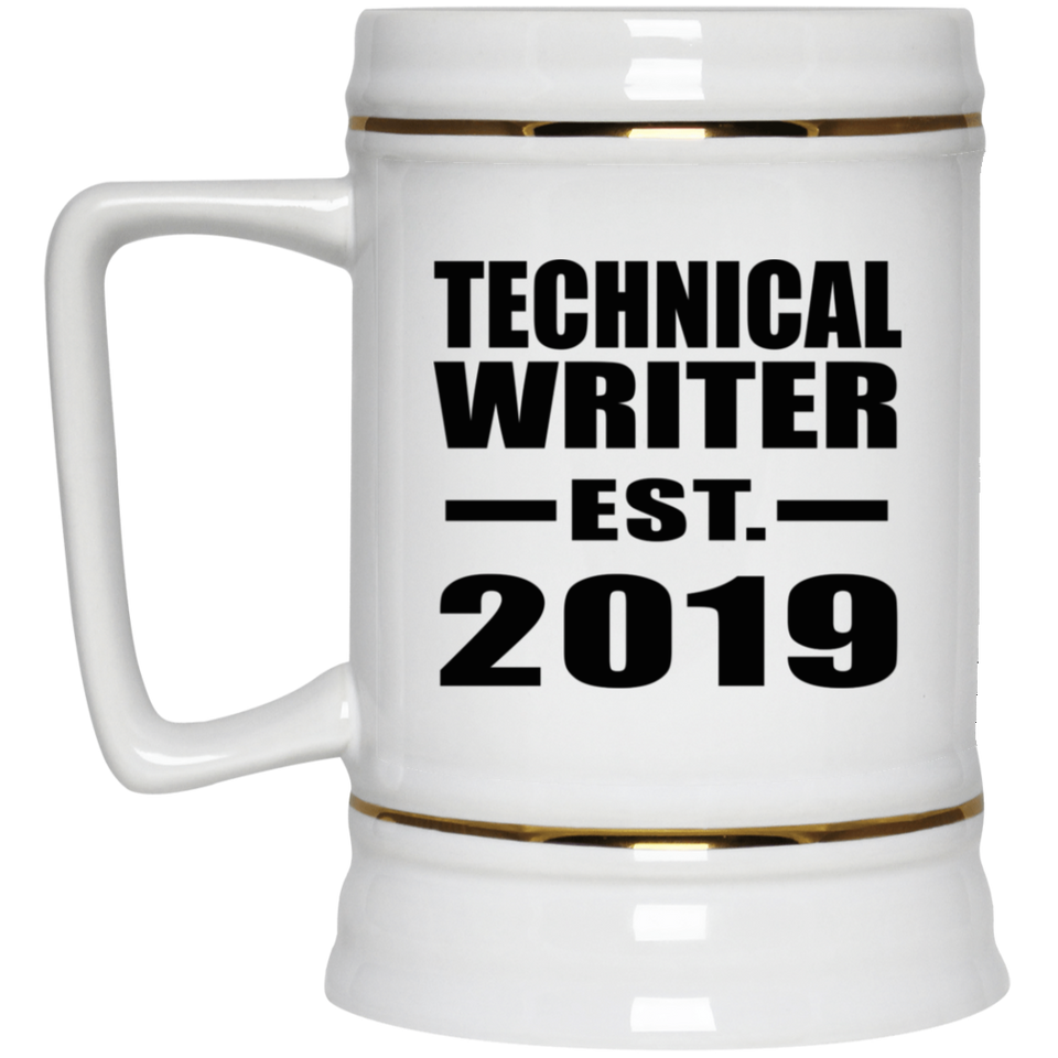 Technical Writer Established EST. 2019 - Beer Stein