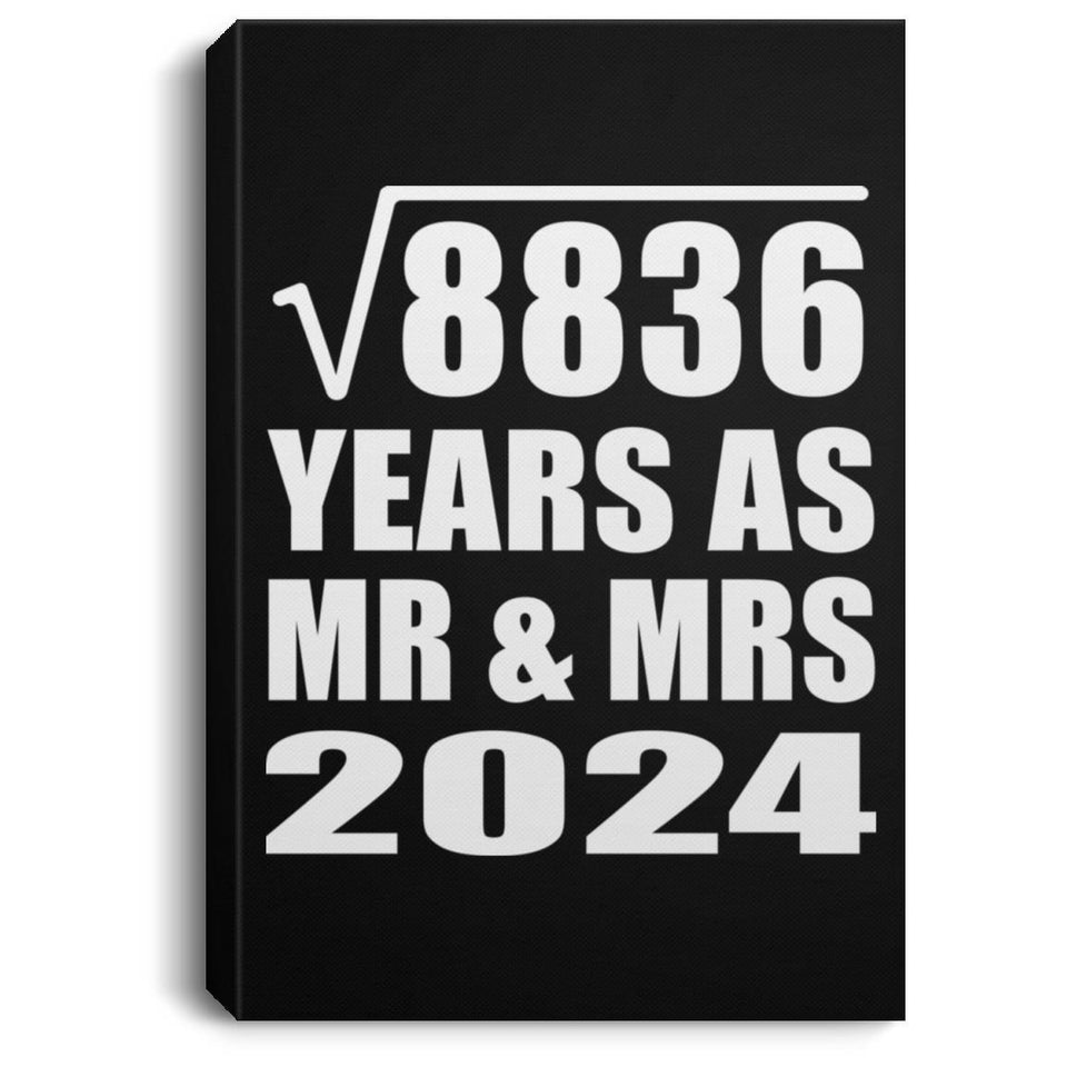 94th Anniversary Square Root of 8836 Years As Mr & Mrs 2024 - Canvas Portrait