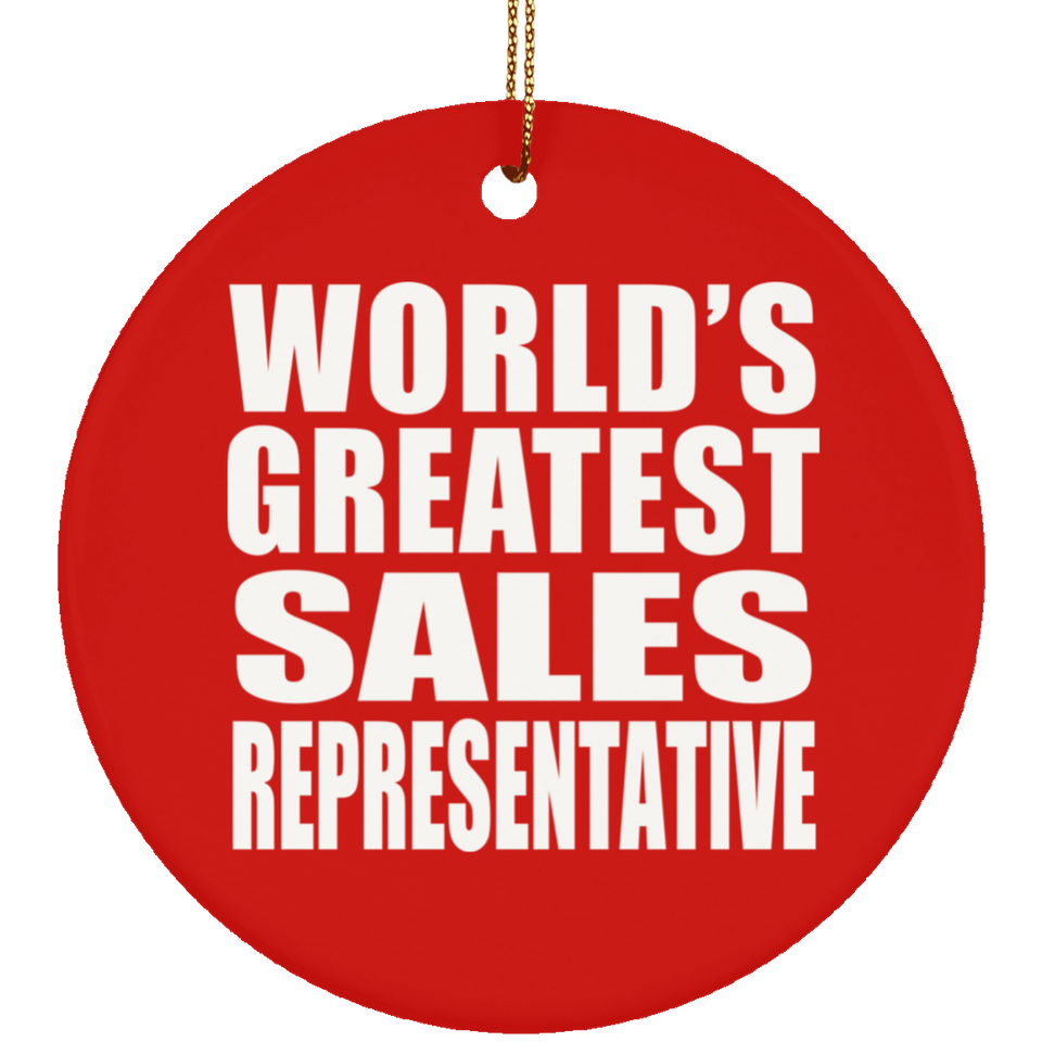 World's Greatest Sales Representative - Circle Ornament