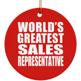 World's Greatest Sales Representative - Circle Ornament