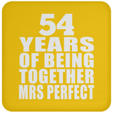 54th Anniversary 54 Years Of Being Mrs Perfect - Drink Coaster