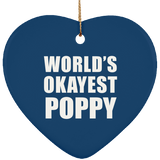 World's Okayest Poppy - Heart Ornament