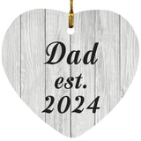 Dad Established Est. 2024 - Heart Ornament F